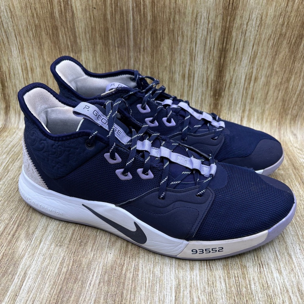 Nike PG 3 Paulette Basketball Shoes Men's Size 14 Blue Obsidian White AO2607-001